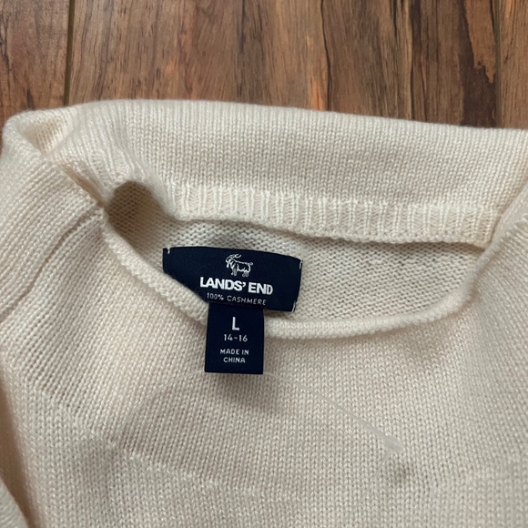 Women's Cashmere Funnel Neck Sweater - Fresh Ivory - Picture 3 of 13